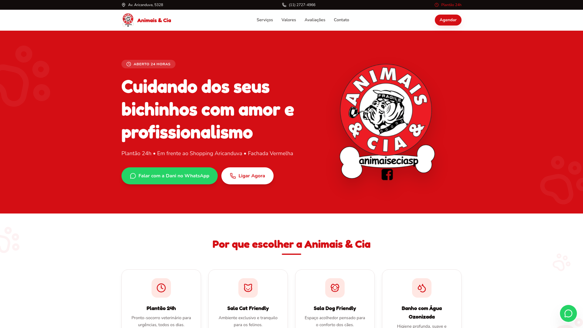 Clínica Veterinária Animais & Cia SP em Jardim Aricanduva