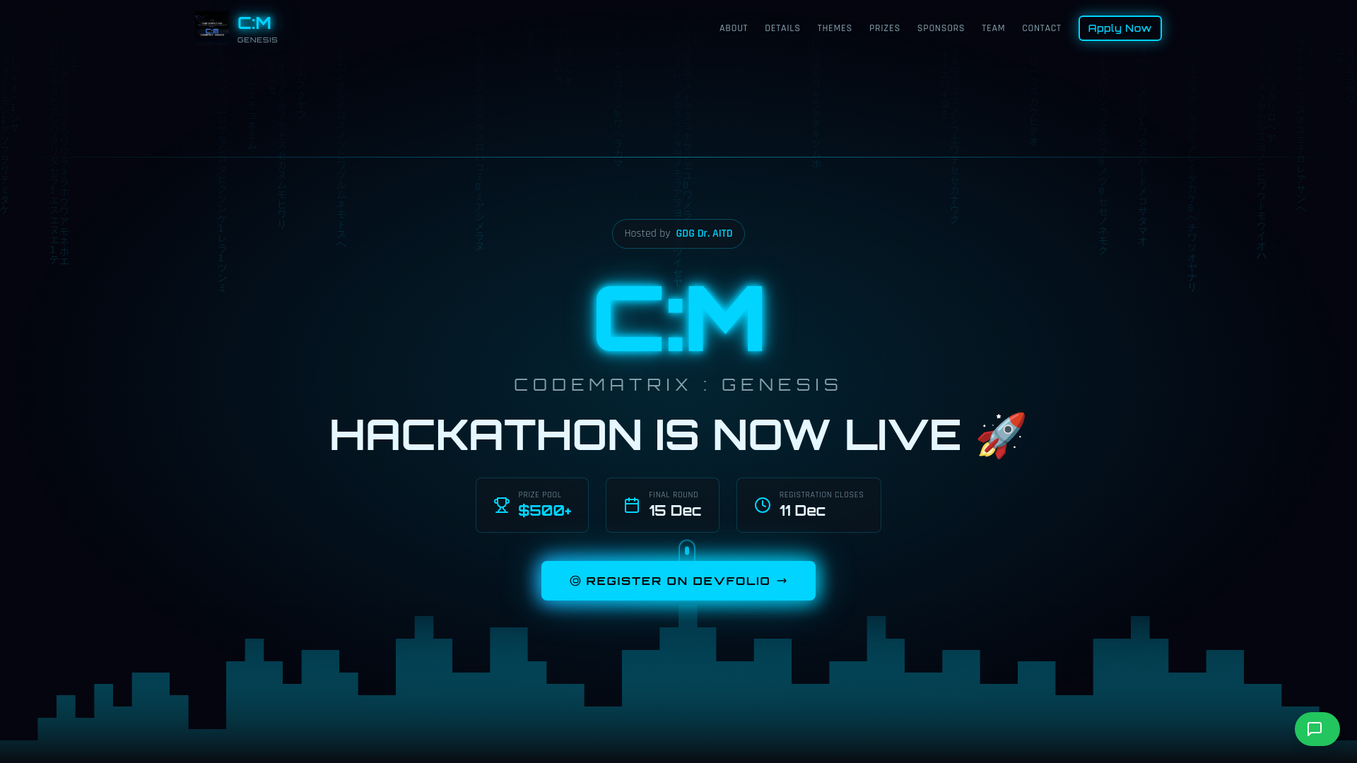 CodeMatrix: Genesis | Hackathon by GDG Dr. AITD