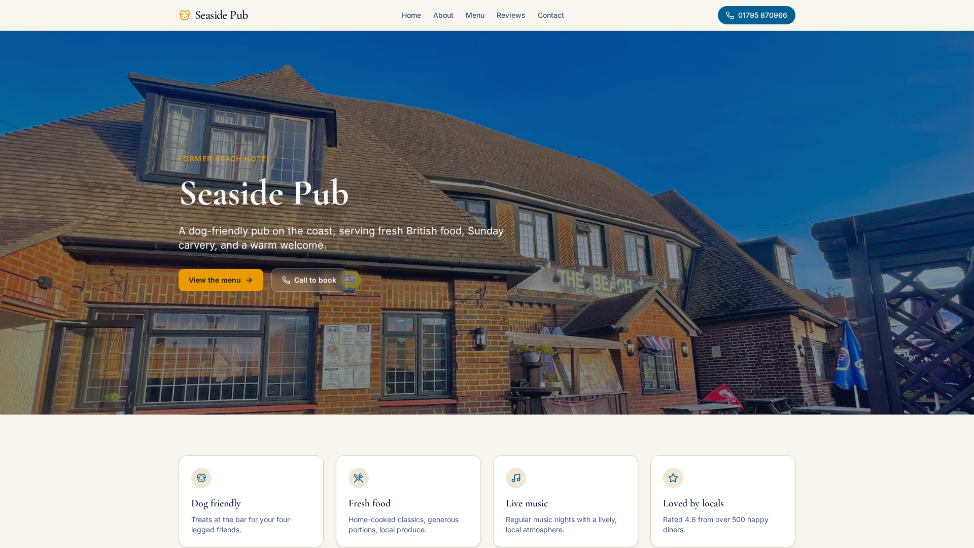 Seaside Pub / Former Beach Hotel / Dog friendly in Sheerness
