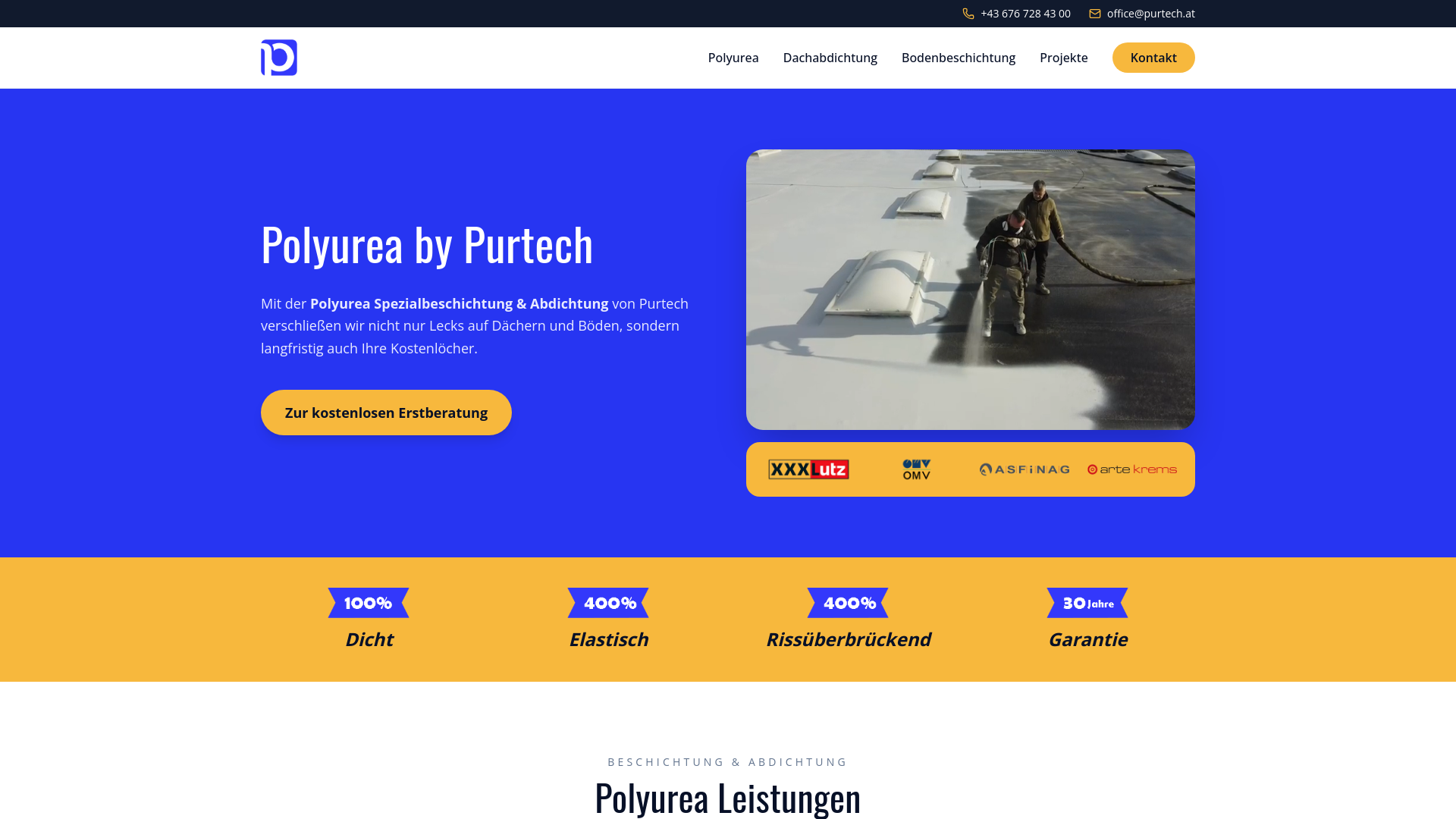 Purtech – Polyurea Beschichtung & Abdichtung