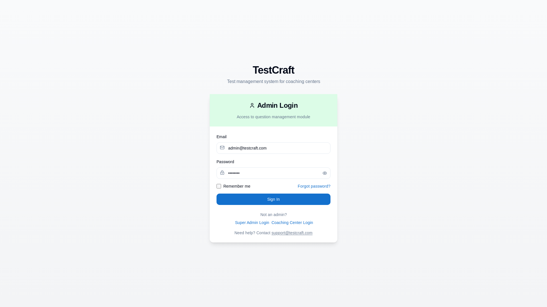 Professional Test Management & Coaching Platform
