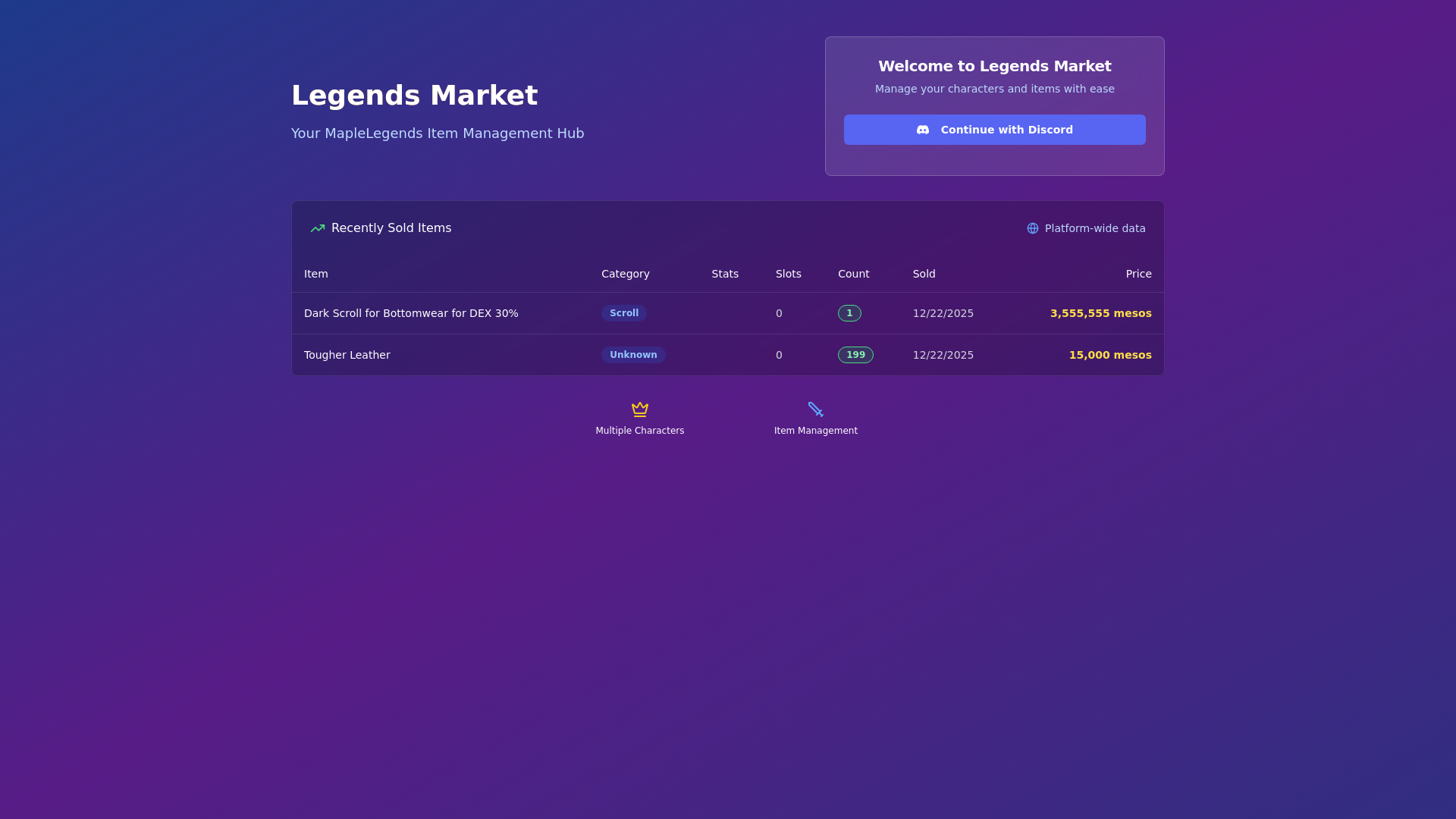 Legends Market
