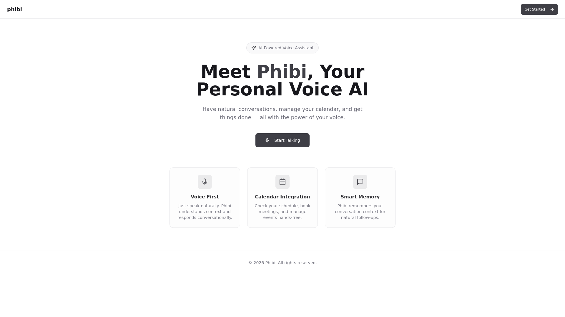 phibi - AI Voice Assistant