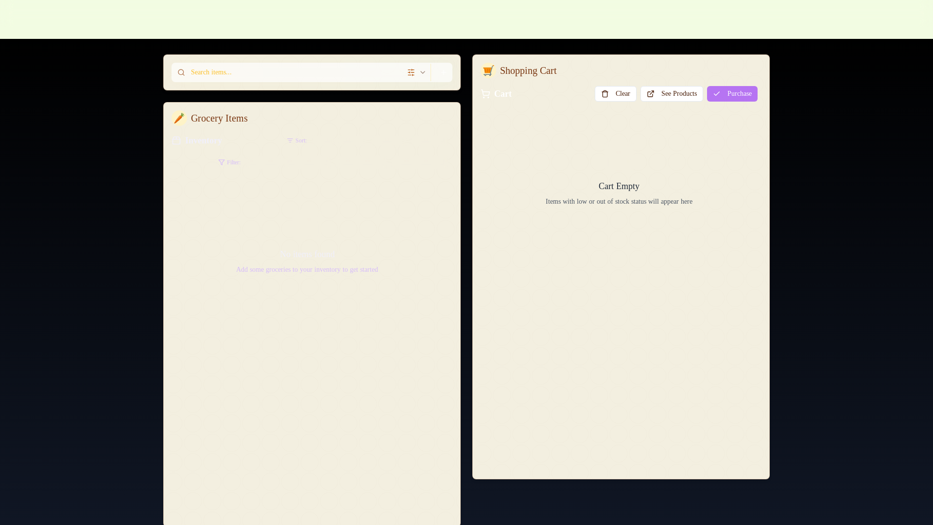 Smart Minimalist Groceries Inventory Solution