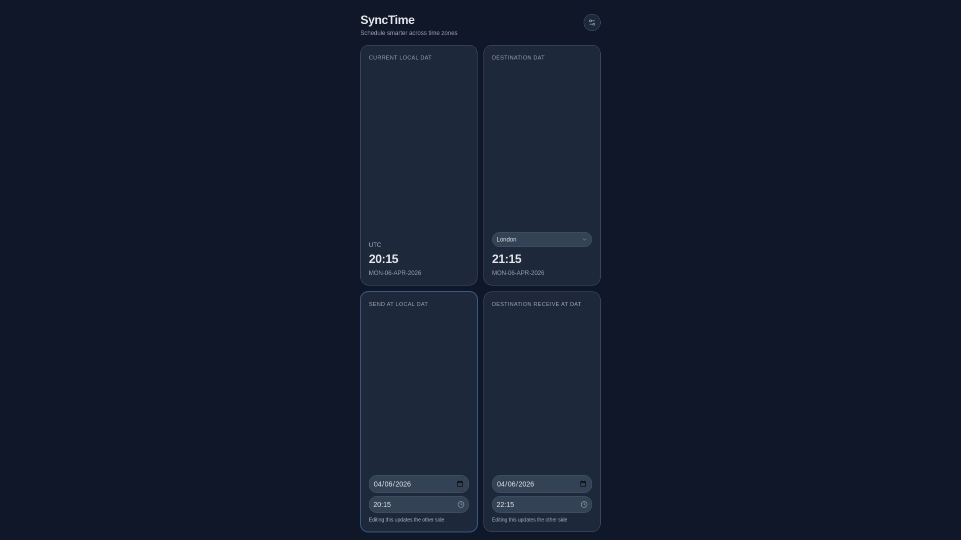 Timesync TimeSync — Free Time Zone Converter for Emails & Meetings