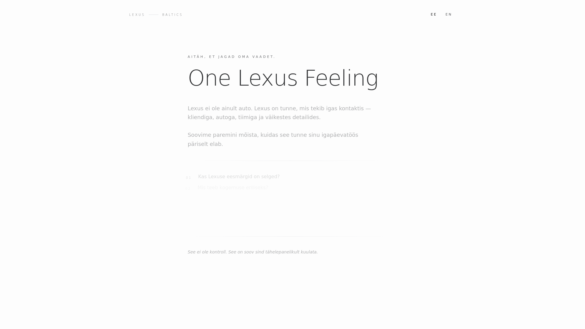 One Lexus