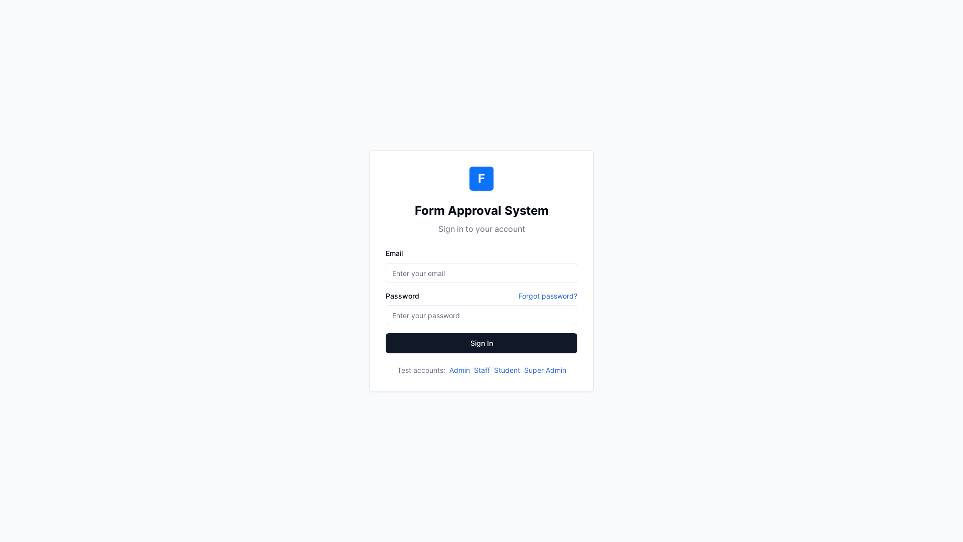 Professional Form Approval System Platform