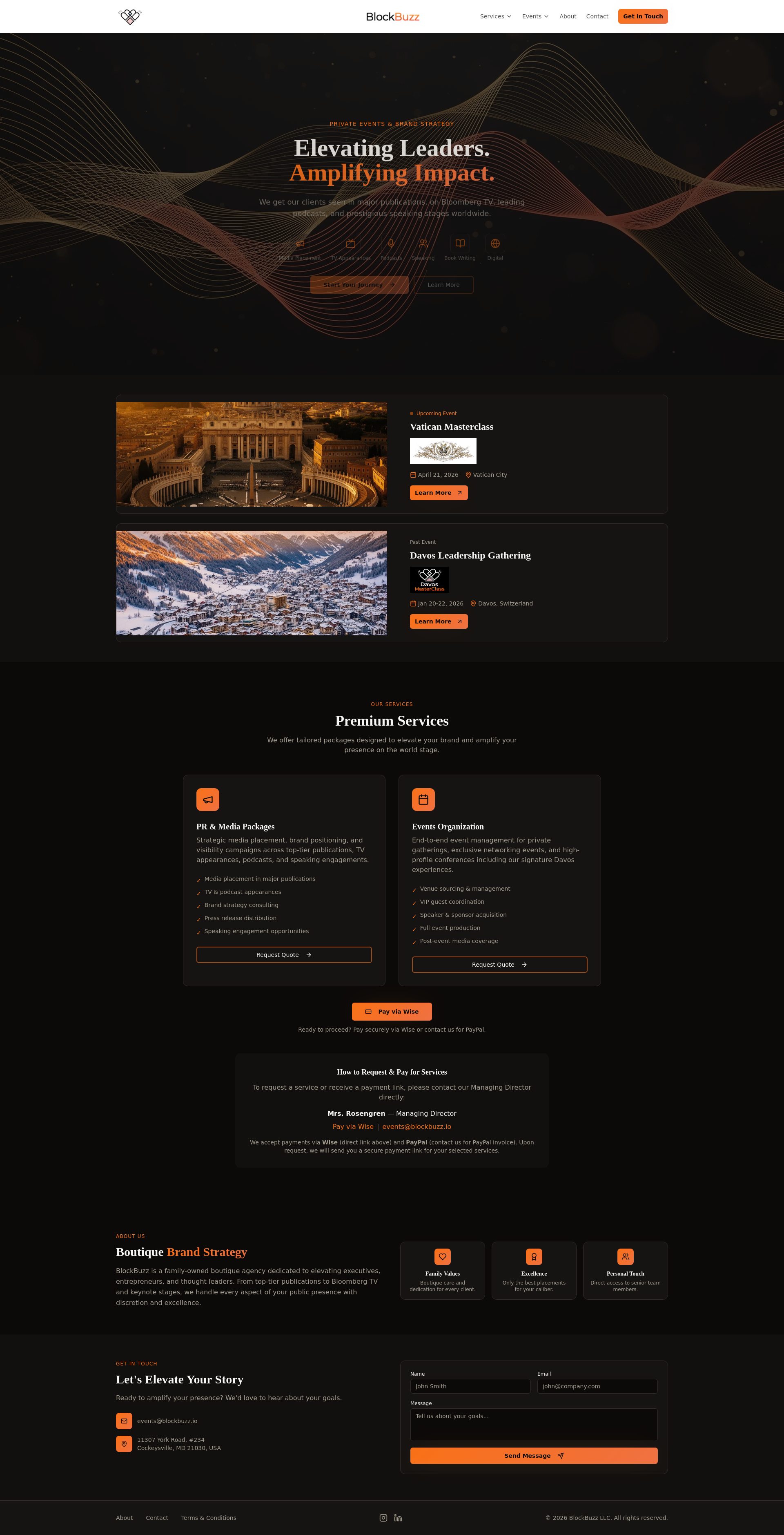 BlockBuzz | Boutique Executive PR & Events Agency