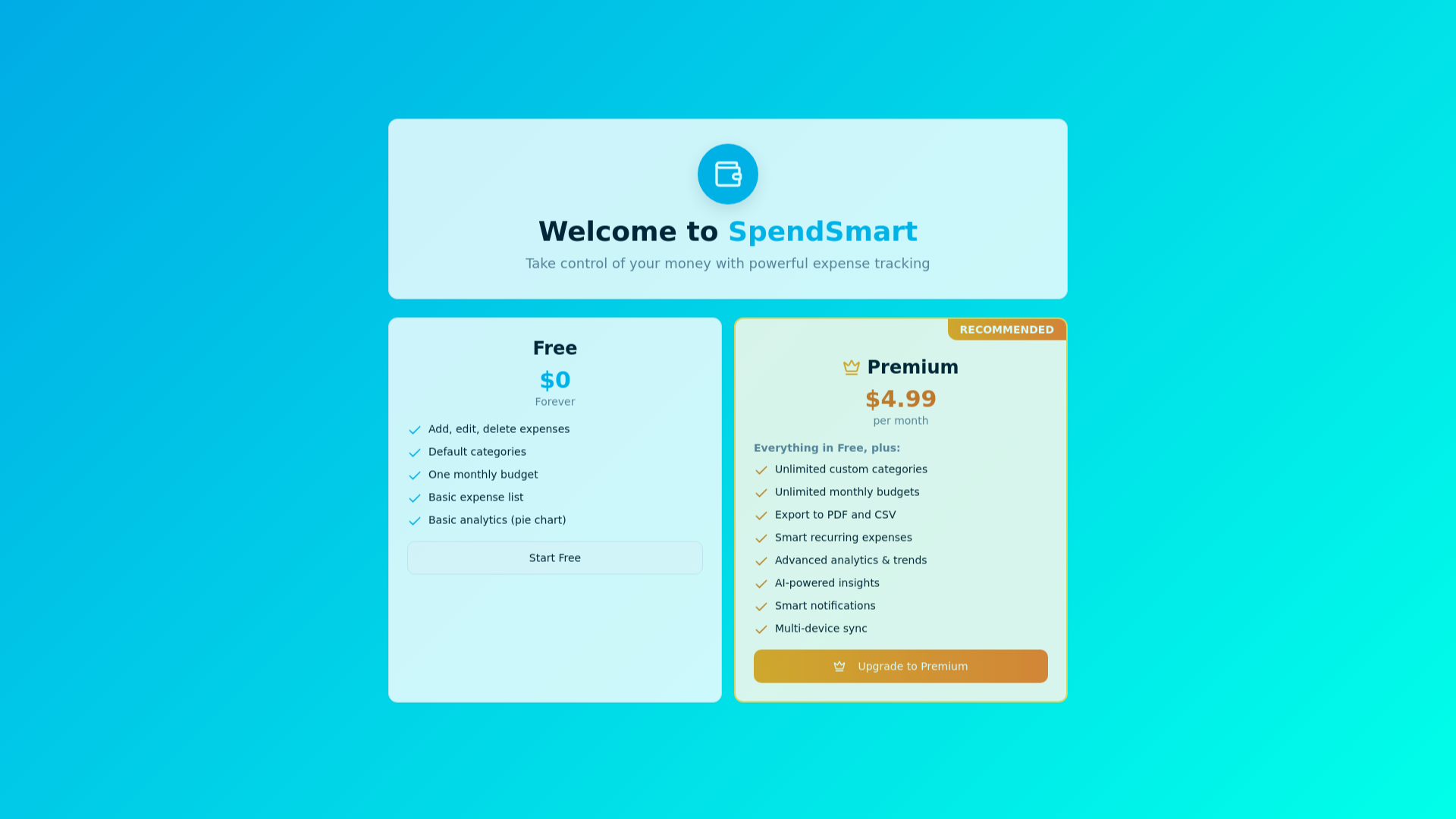Smart Spend Graphics SpendSmart - Track Your Expenses
