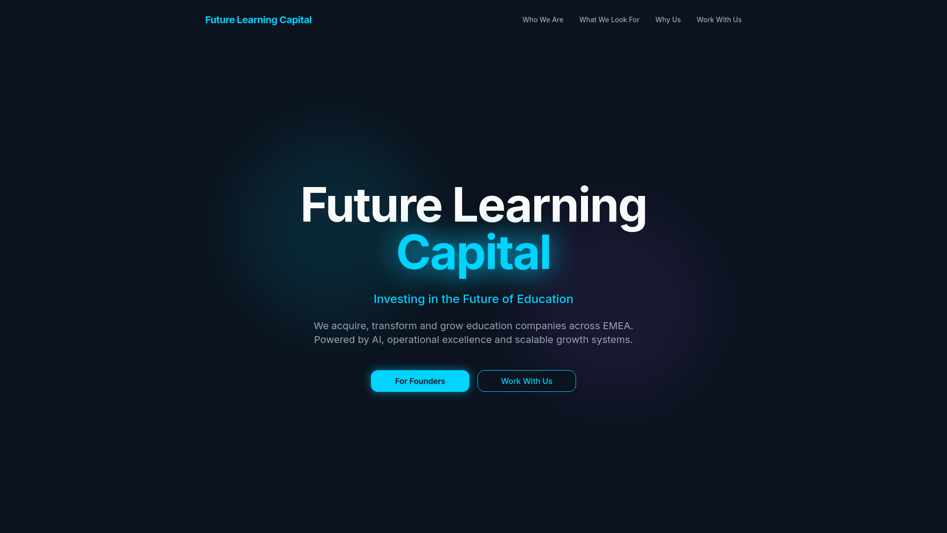 Future Learning Capital | Education Company Acquisitions EMEA