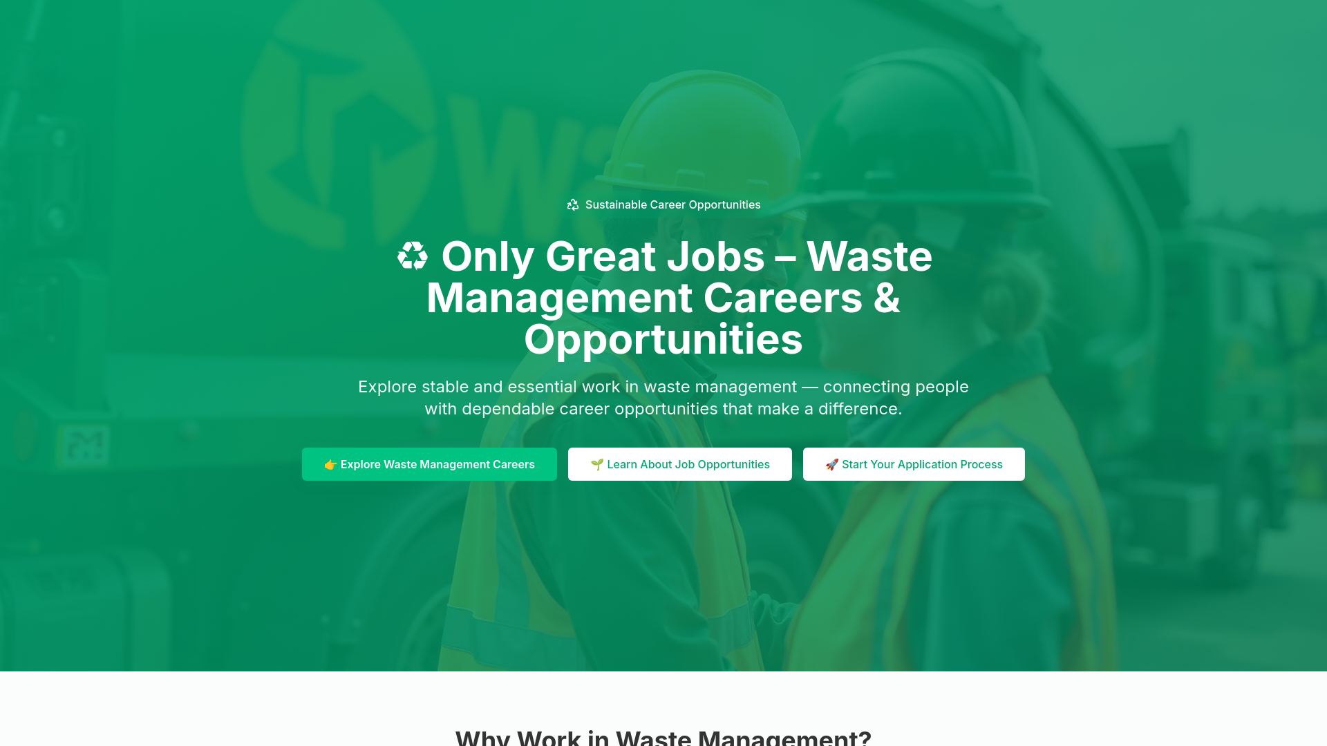 ♻️ **Only Great Jobs – Waste Management Careers & Opportunities** 🌍🚛
Looking for a stable and rewa...