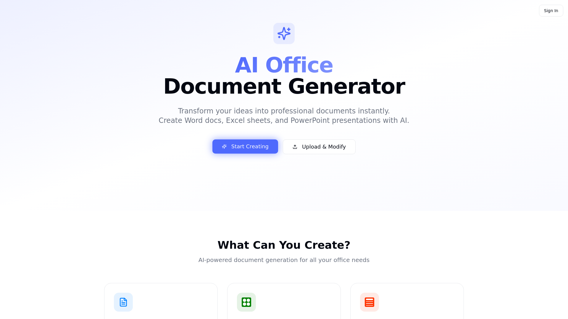AI Office Document Generator