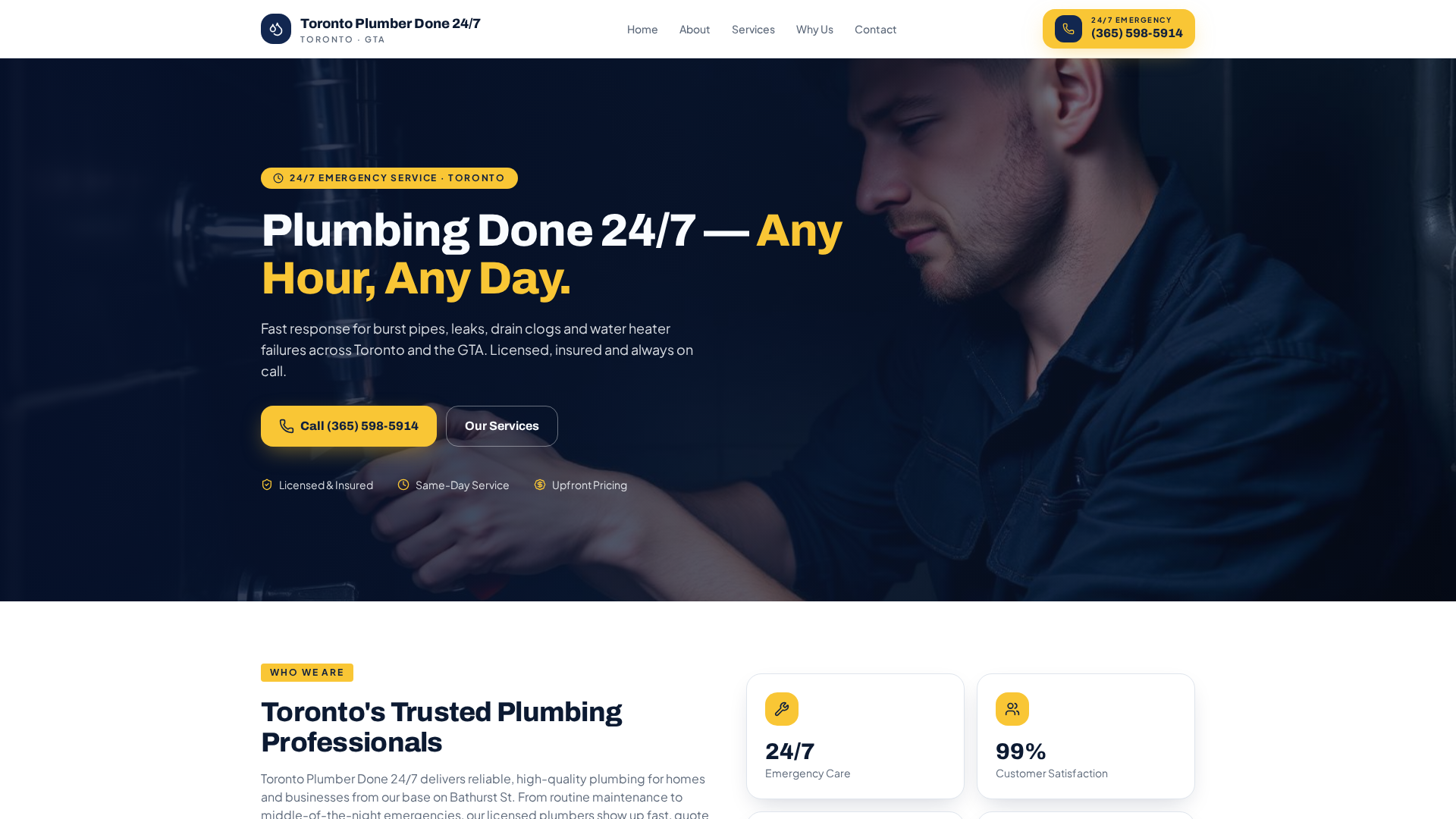 Toronto Plumber Done 24/7 in Toronto