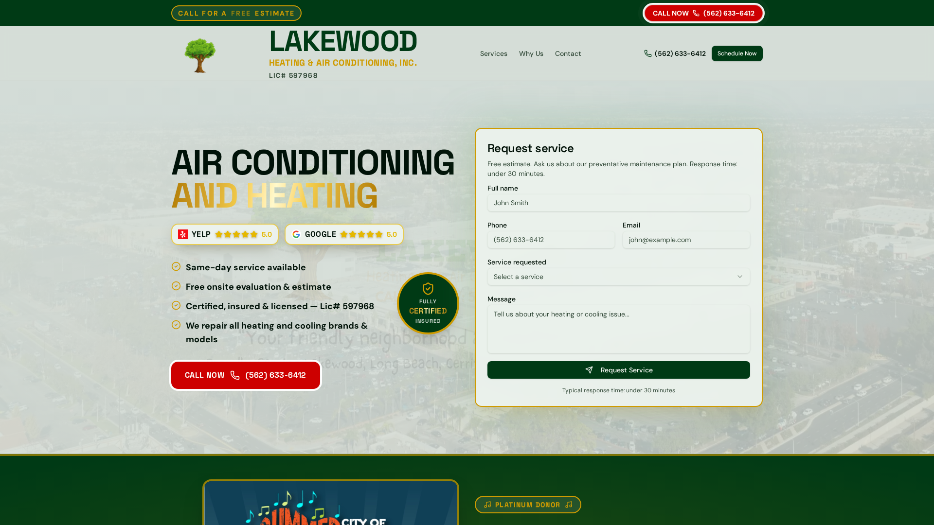 Lakewood Heating and Air Conditioning Inc.