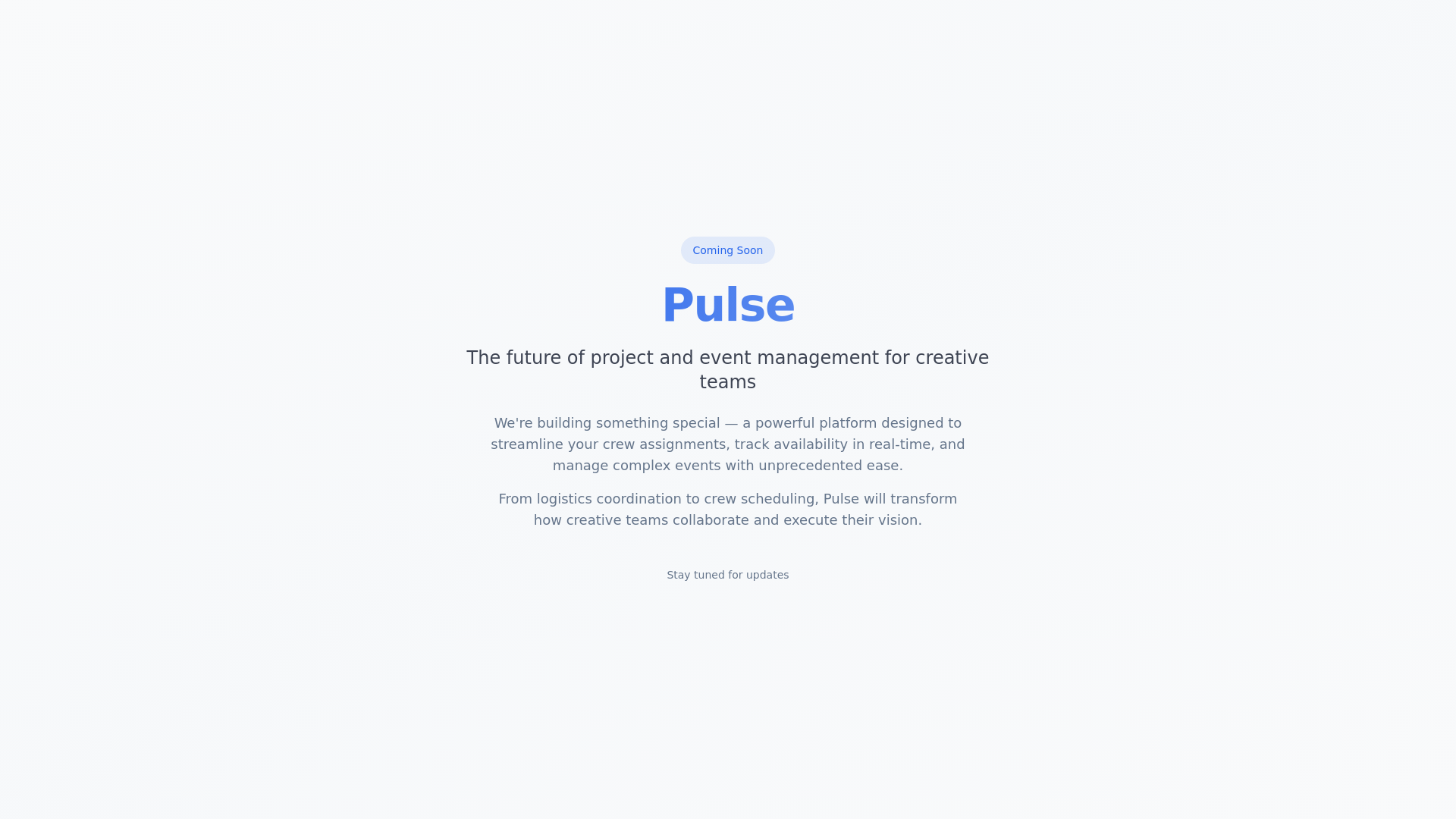 Pulse - Event & Crew Management