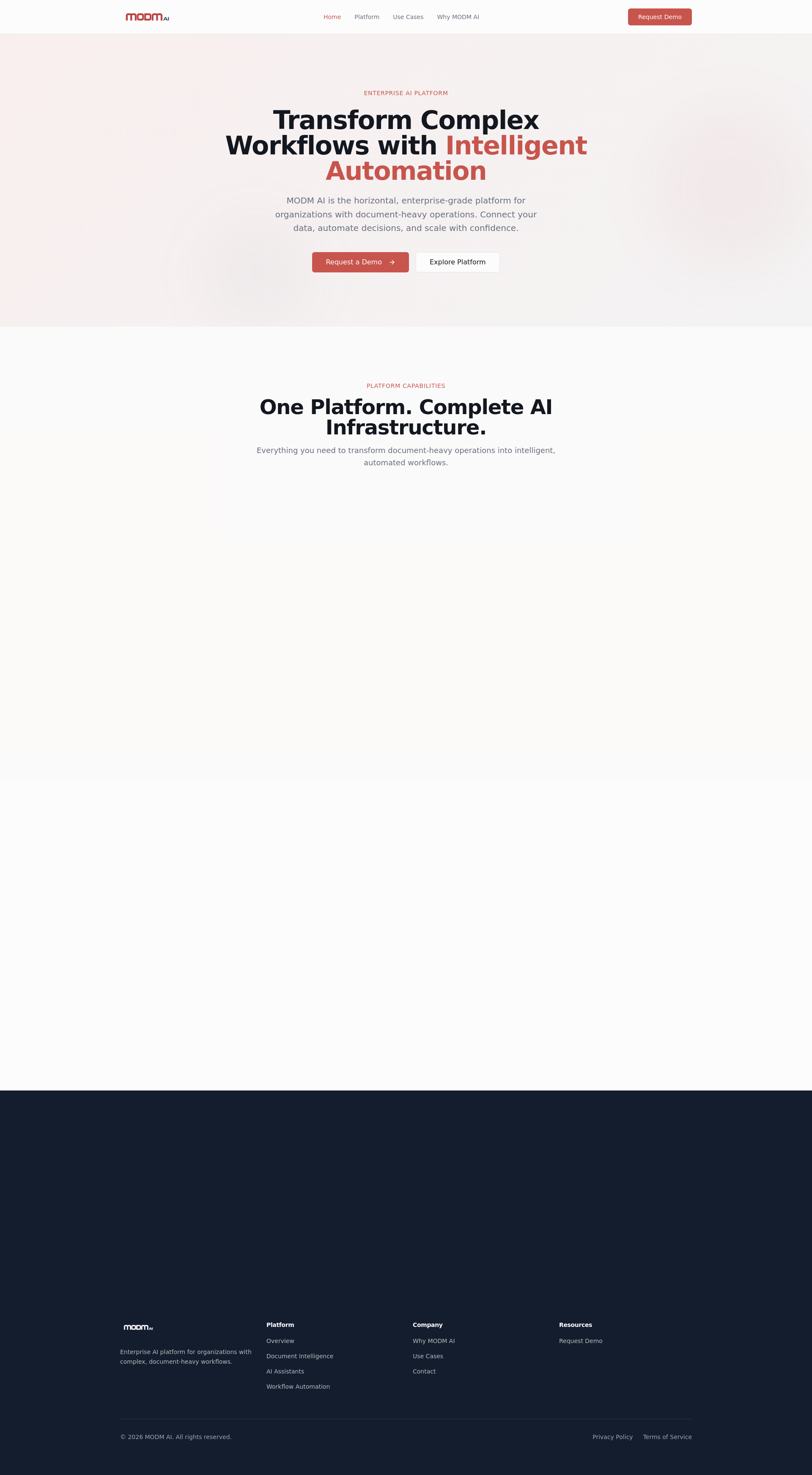 Modsoft Ai Technology MODM AI | Enterprise AI Platform for Document-Heavy Workflows