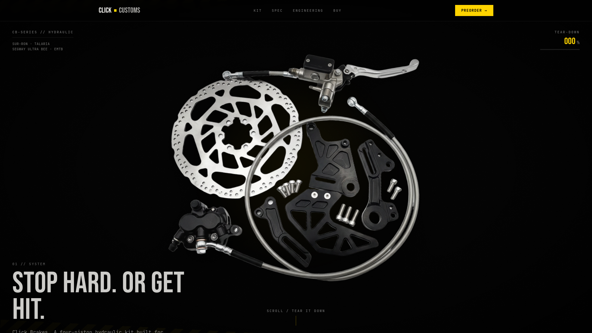 Click Brake String ClickCustoms — Hydraulic Brakes Built for the Streets