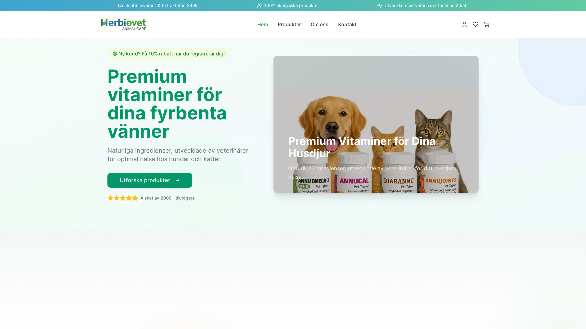 Modern Pet Nutrition & Supplements Platform