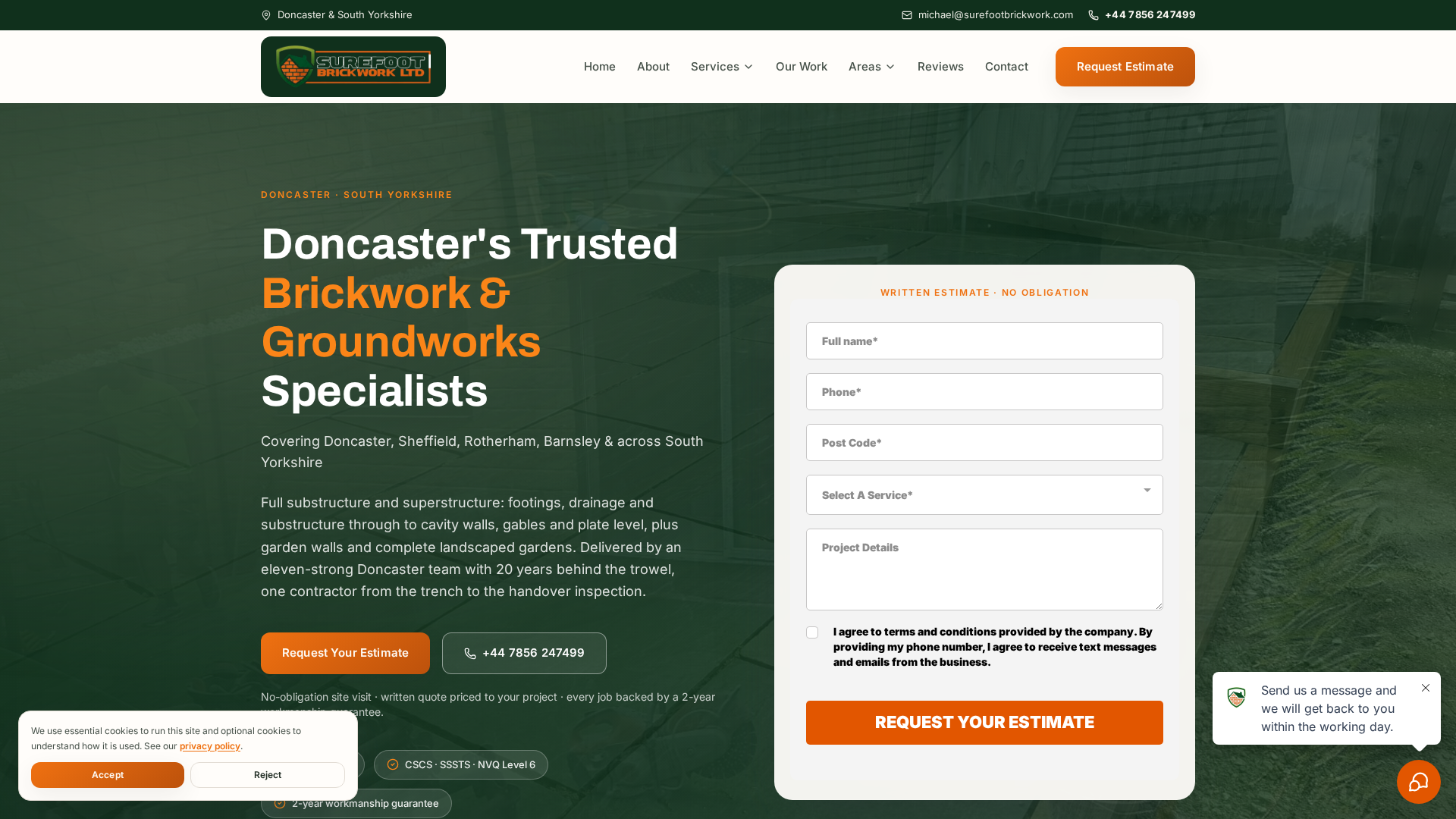About Surefoot Brickwork Ltd | Doncaster Bricklaying & Groundworks ...