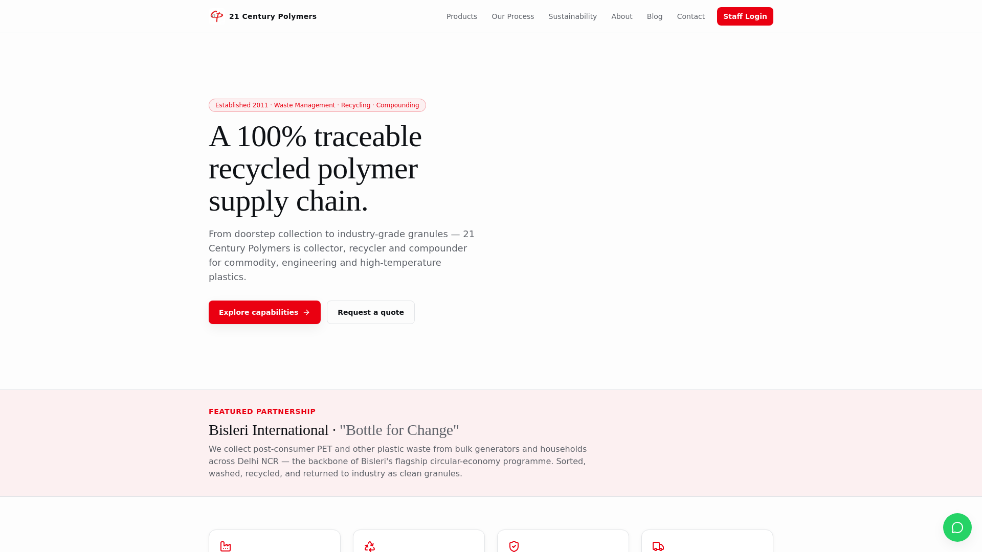Recycled Polymer Granules — Products | 21 Century Polymers