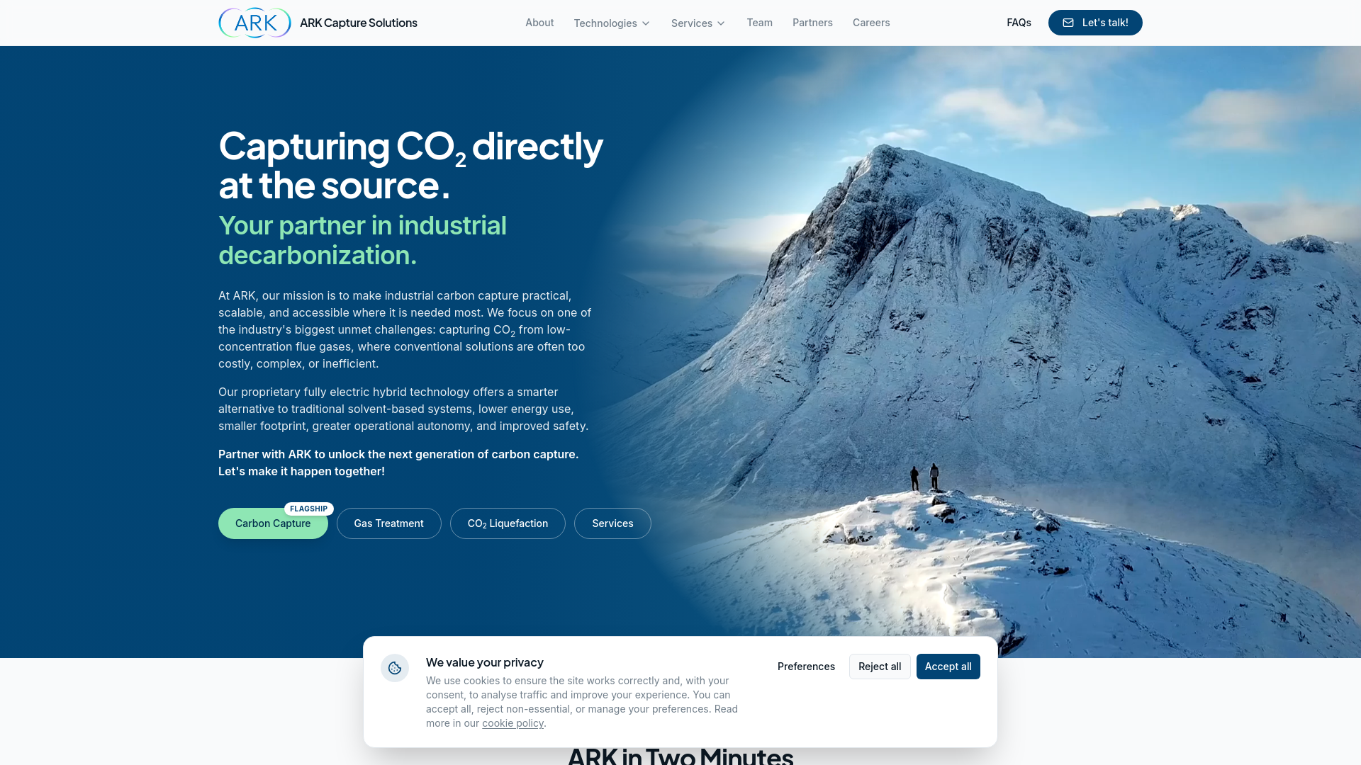 ARK Capture Solutions — Industrial Carbon Capture