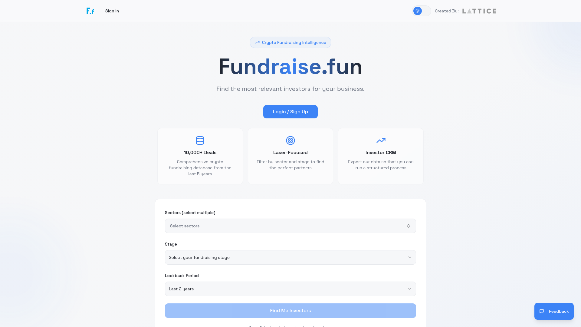 Fundraise.fun - VC Investor Insights for Your Fundraising Round