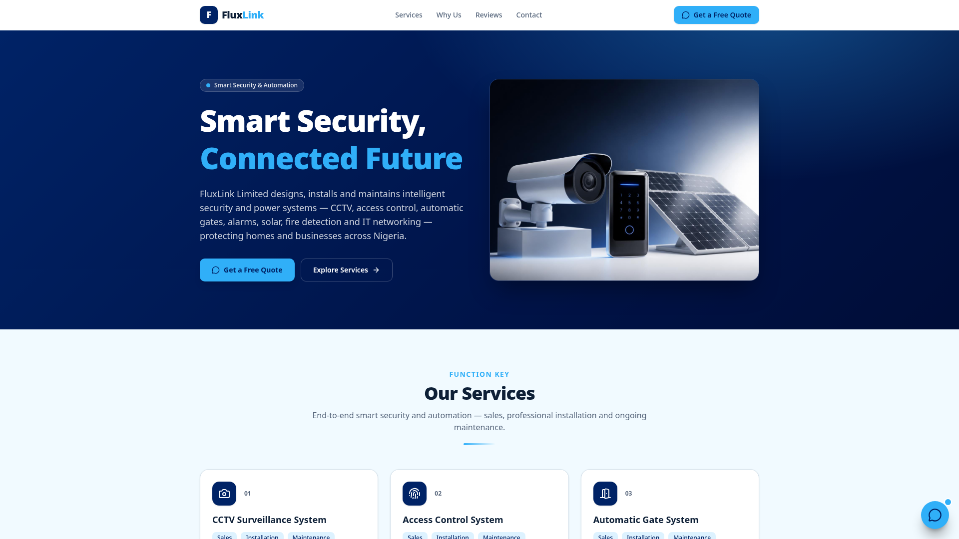 FluxLink Security & Automation Site