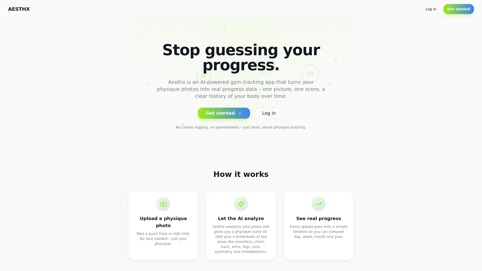 AESTHX - Your Fitness Progress Tracker