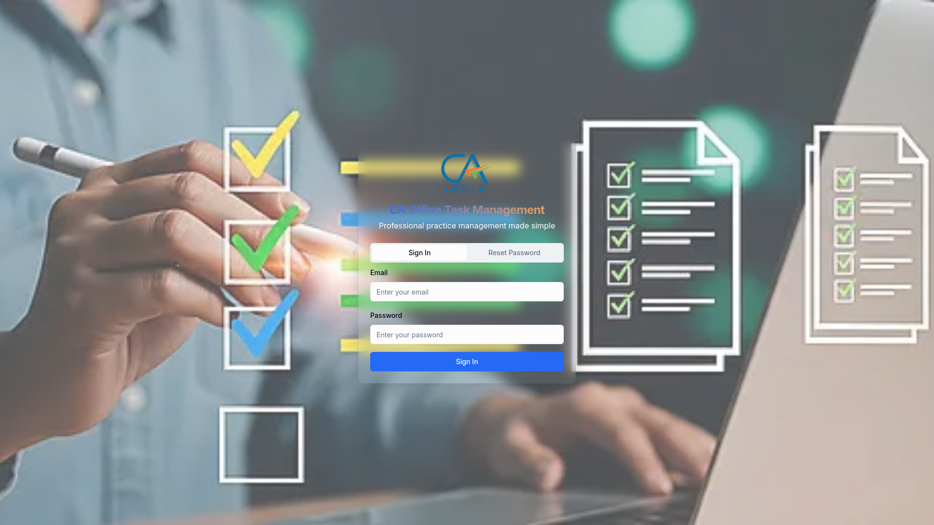 Task Ca Authentication | CA Office Task Management