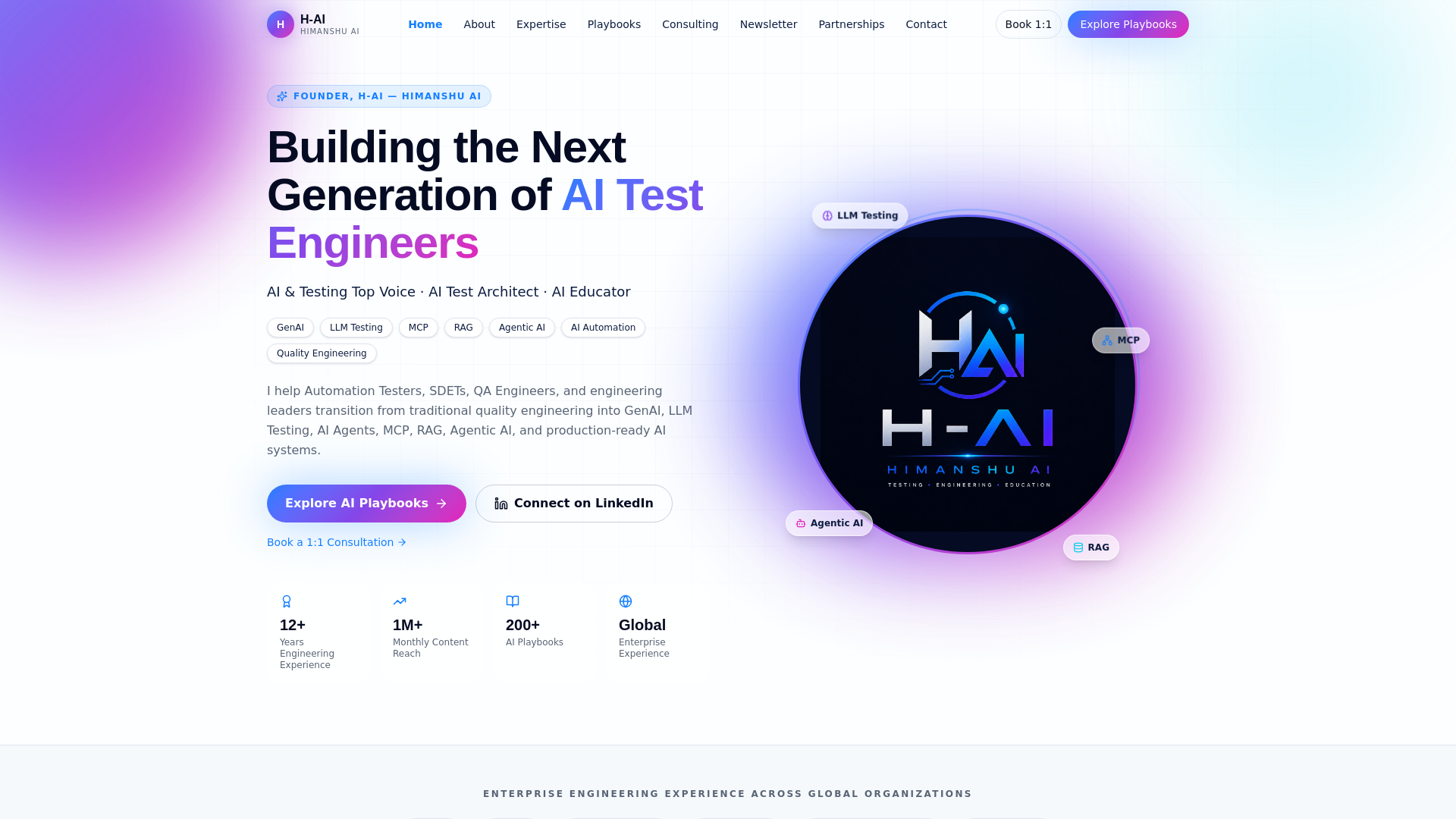 Himanshu Agarwal | AI Test Architect | Founder of Himanshuai