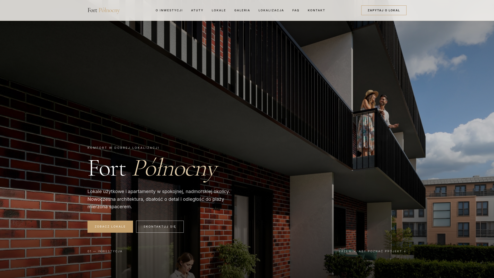 Landing page dla inwestycji deweloperskiej nad morzem