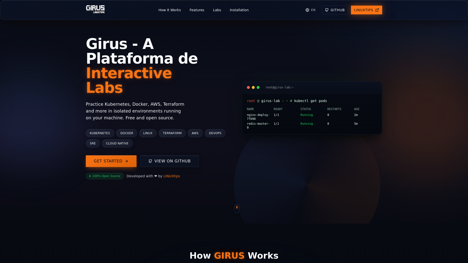 GIRUS — Pratique Kubernetes, Docker, AWS e mais em ambientes isolados que rodam na sua máquina.…