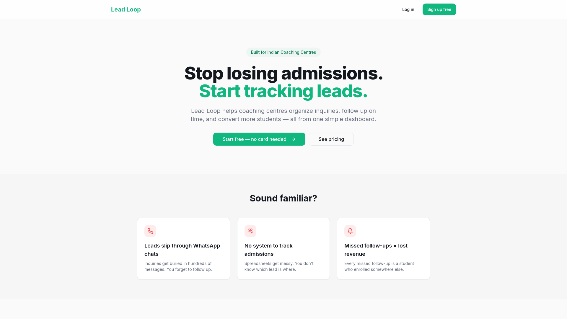 Nice Loop Log In Lead Loop