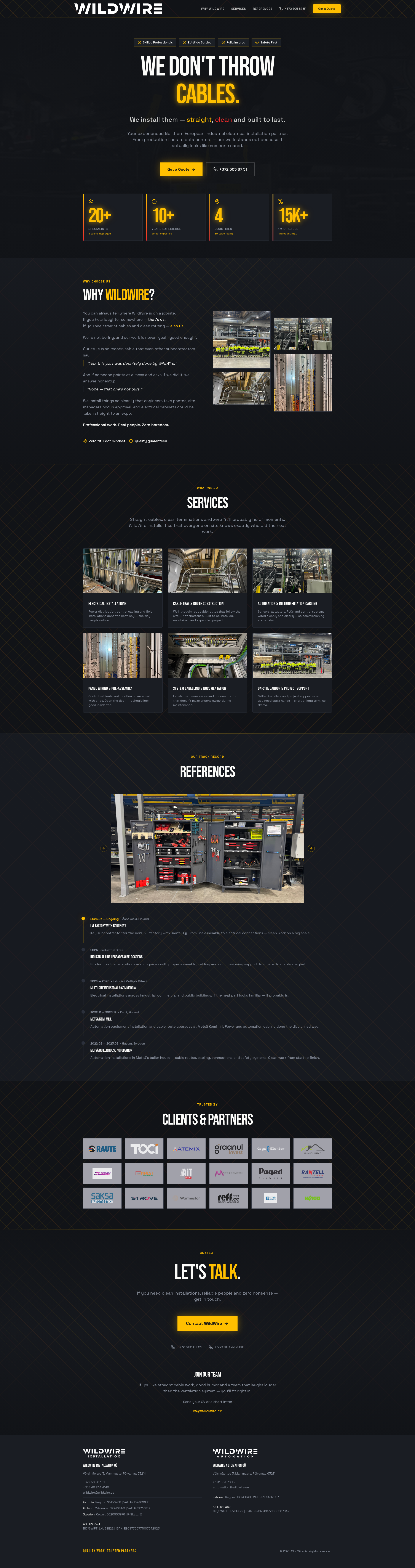 WildWire | Industrial Electrical Installation Experts