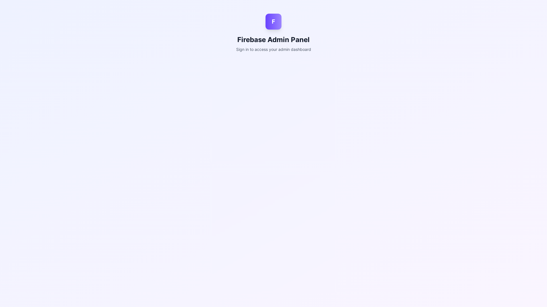 Analytics Firebase Admin Panel Platform