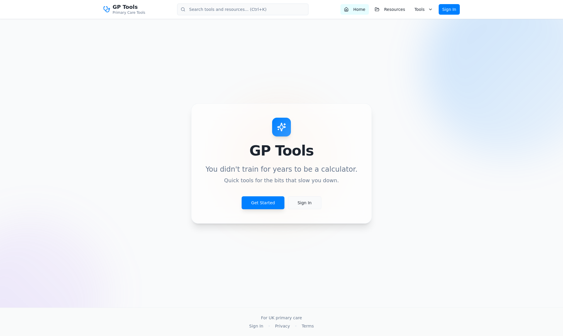 GP Tools - Making high quality, evidence-based primary care realistic