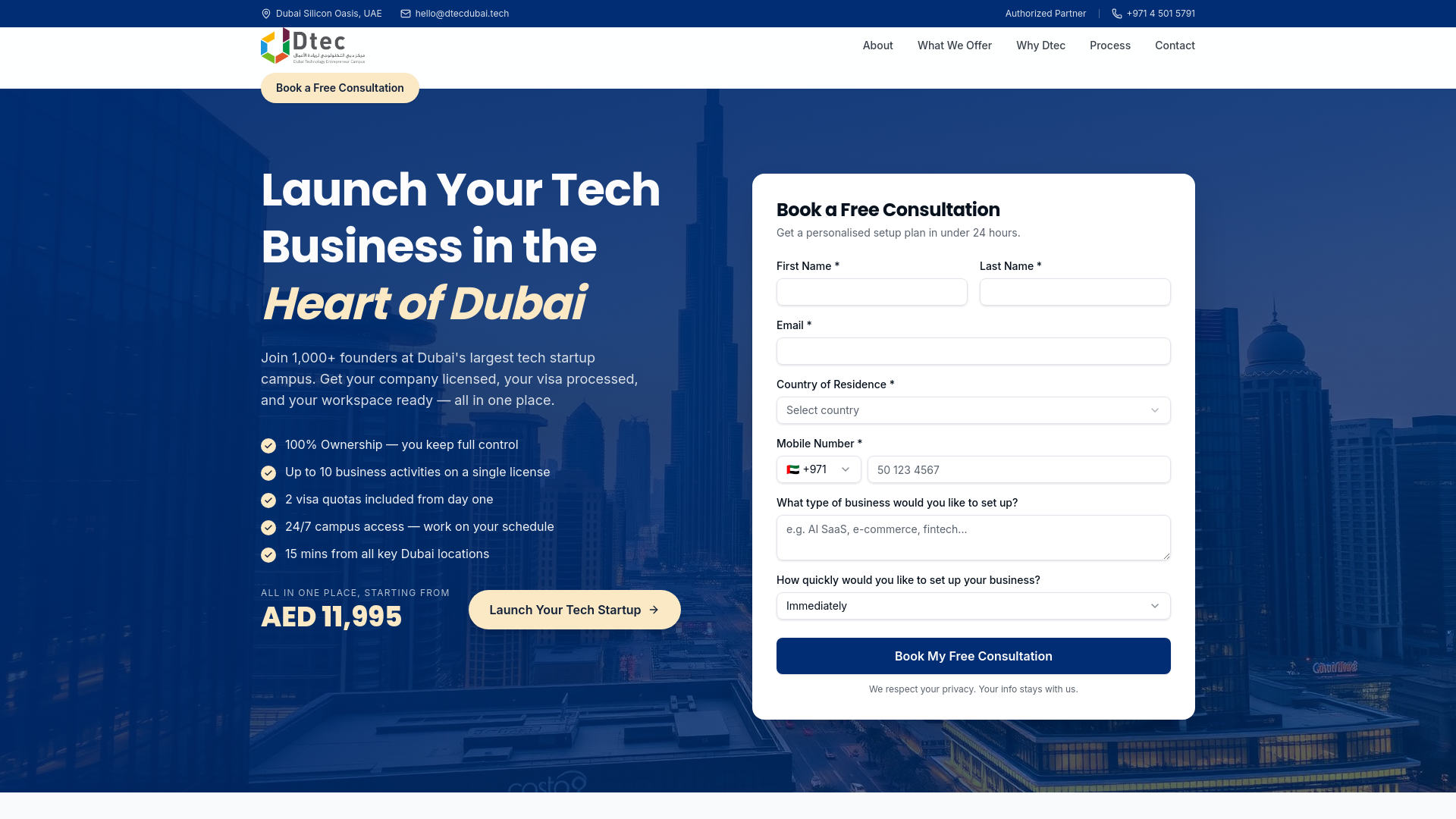 Dtec Tech Dtec Dubai — Launch Your Tech Business in the Heart of Dubai