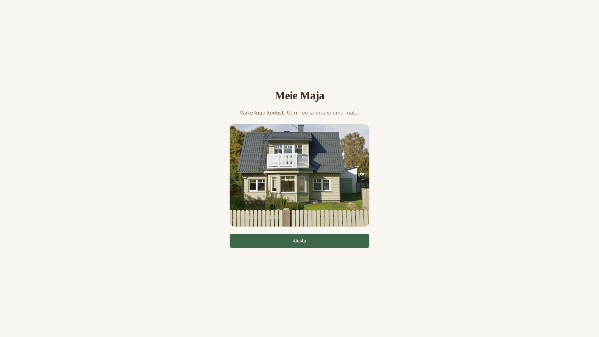 Minu Pere Maja — AA IV Digilugu