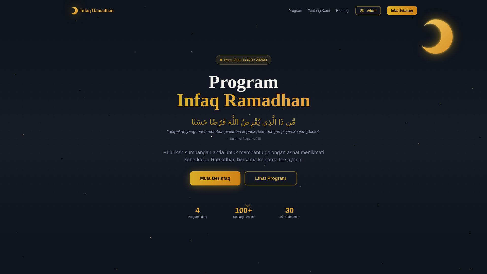 Program Infaq Program Infaq Ramadhan 2026 | Hulurkan Bantuan Anda