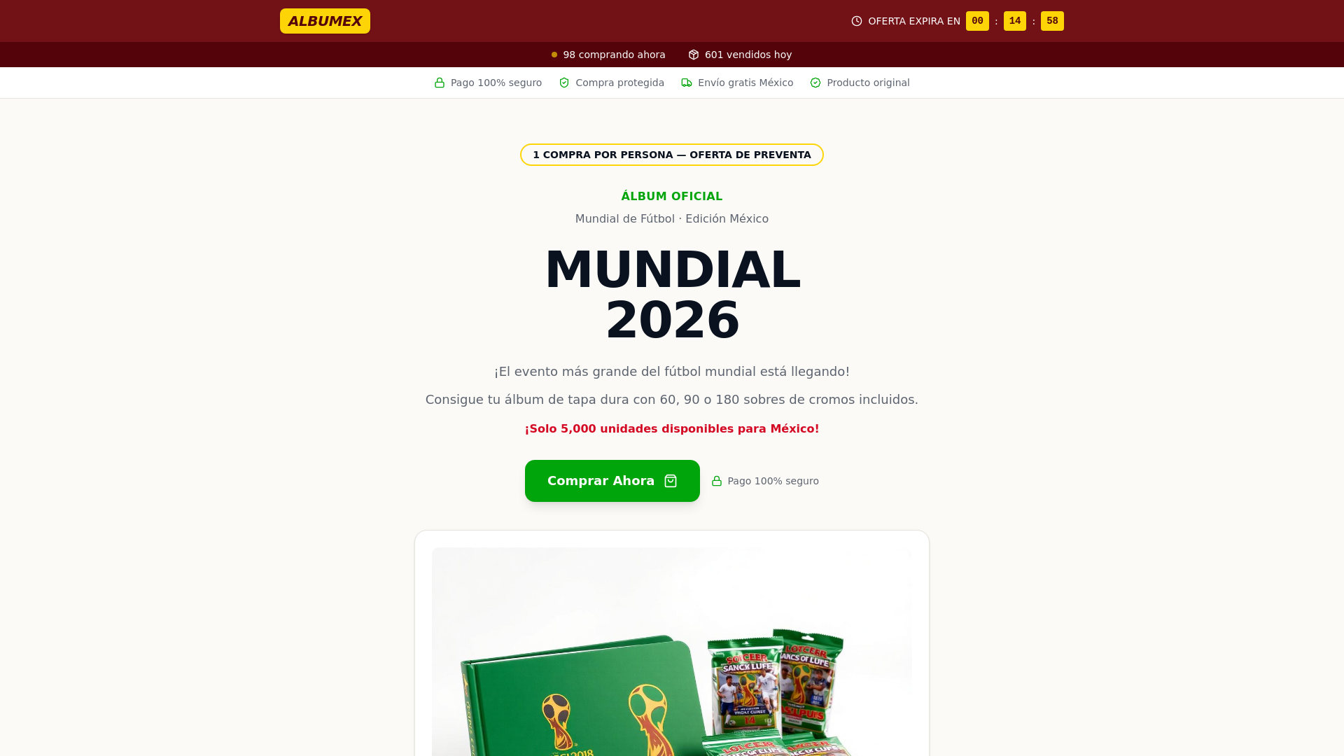 Álbum Mundial 2026 — Preventa Oficial México