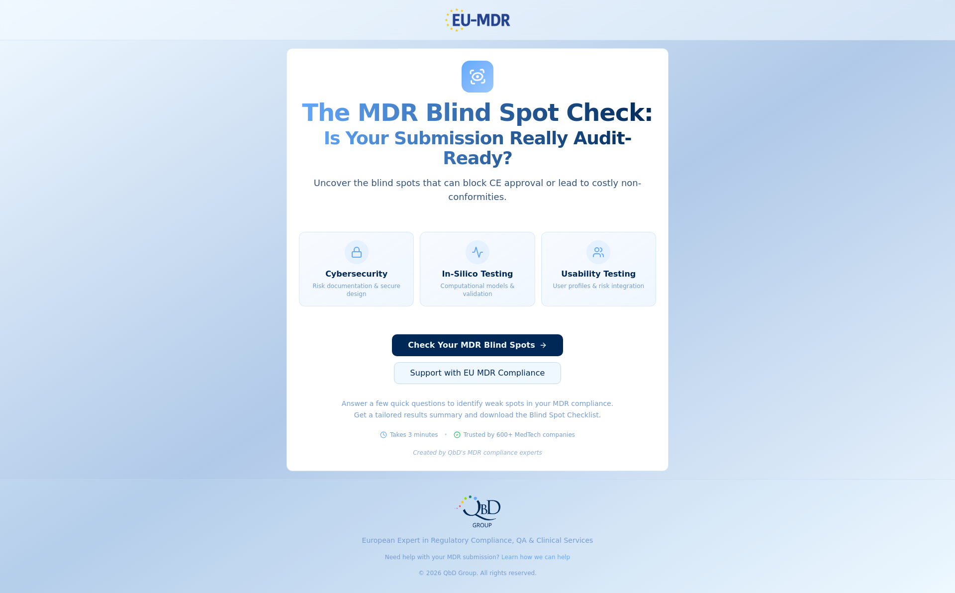 MDR Risk Gap Assessment | QbD Group