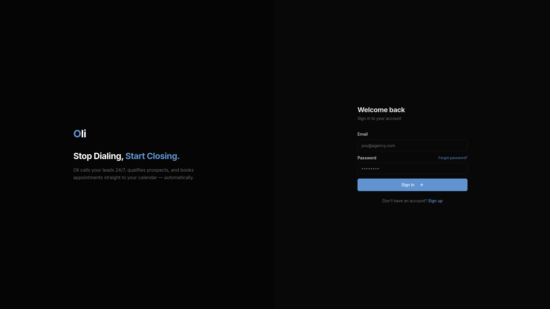 Oli — AI Voice Agent That Calls, Qualifies & Books