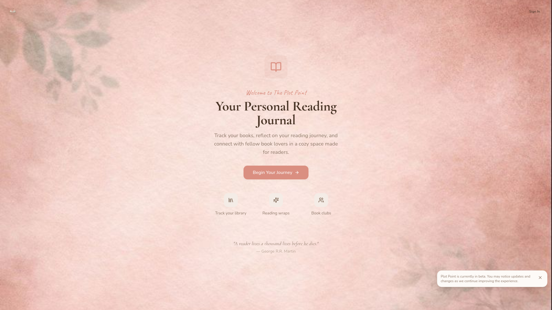 The Plot Point - Your Personal Reading Tracker
