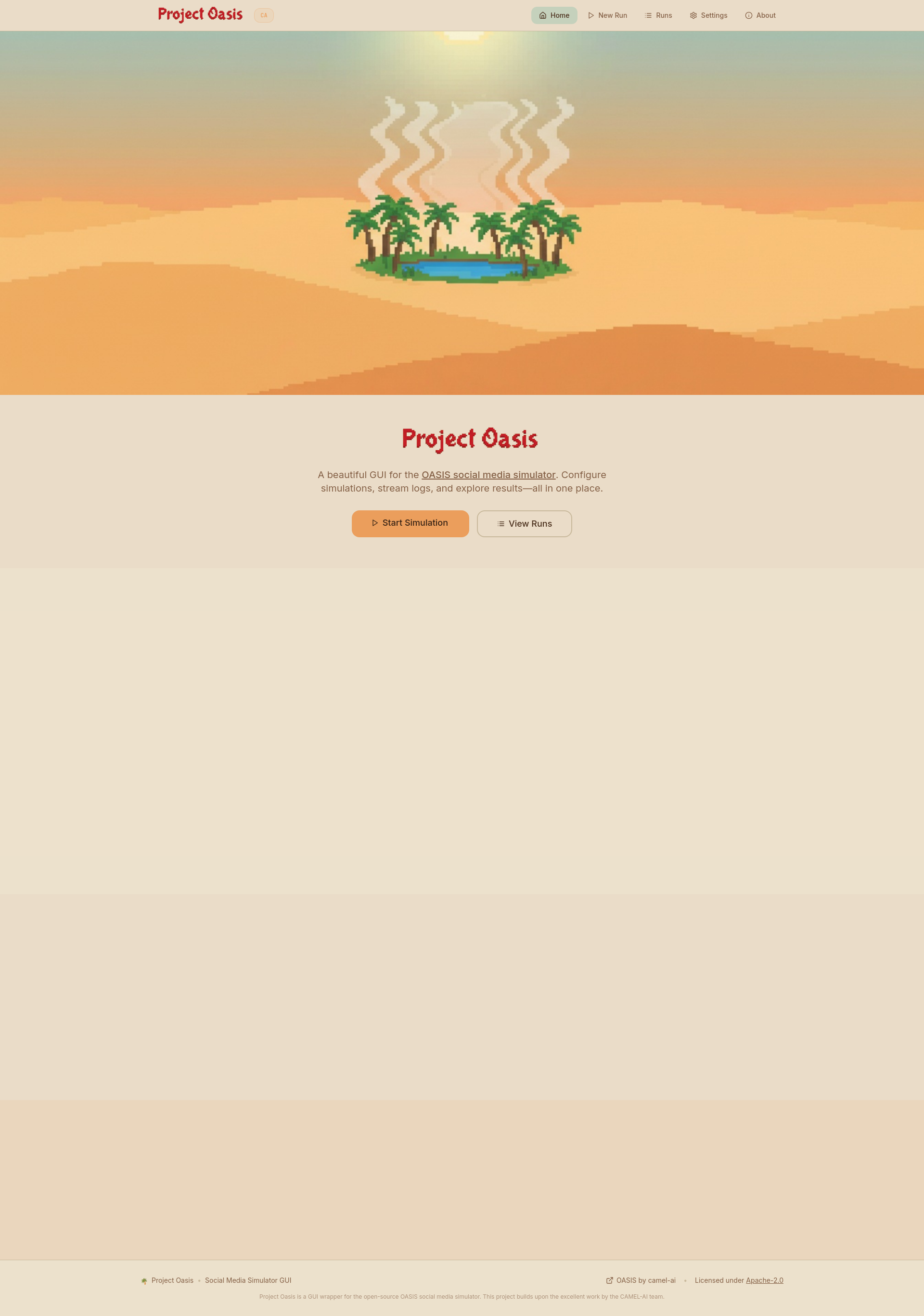 Project Oasis - Social Media Simulator GUI