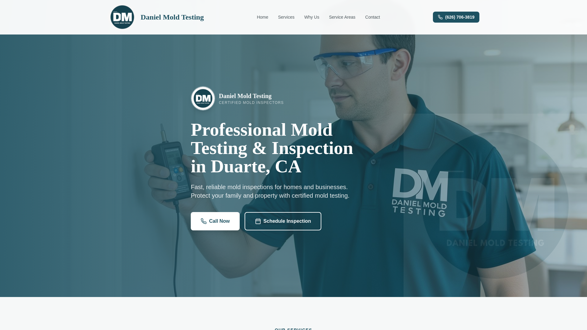 Professional Mold Testing Machine Mold Inspection & Mold Testing in Duarte CA | Daniel Mold Testing