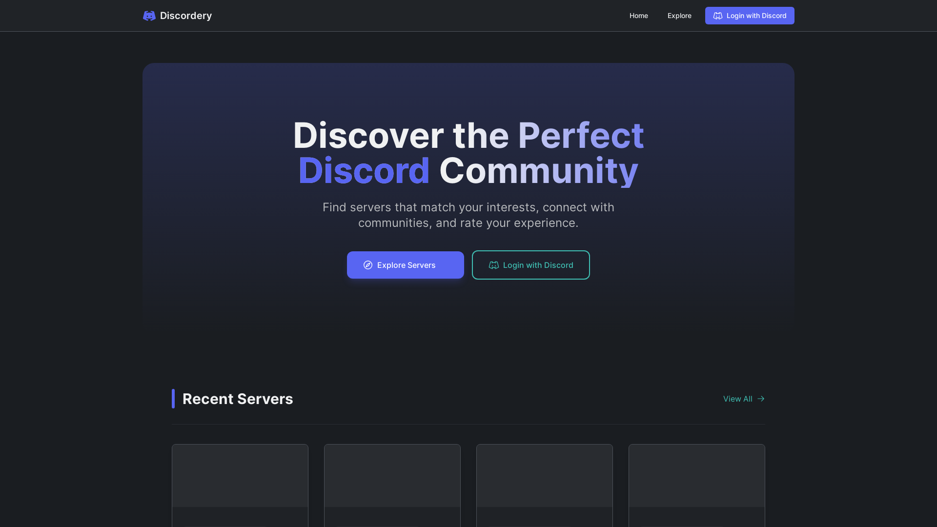 Community Discord Server Directory Platform