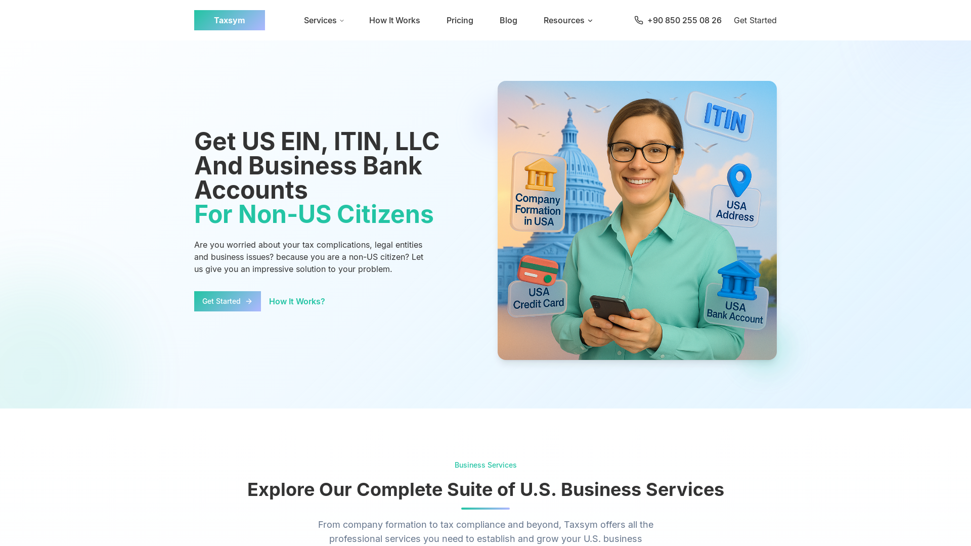 Professional Itin, Ein, Llc & Bank Account Services For Non-us Citizens Platform