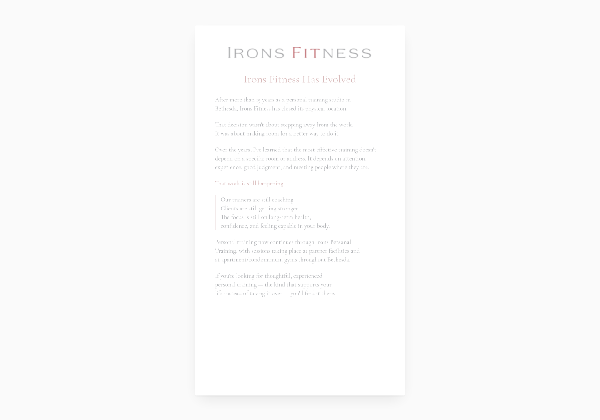 Irons Fitness gallery