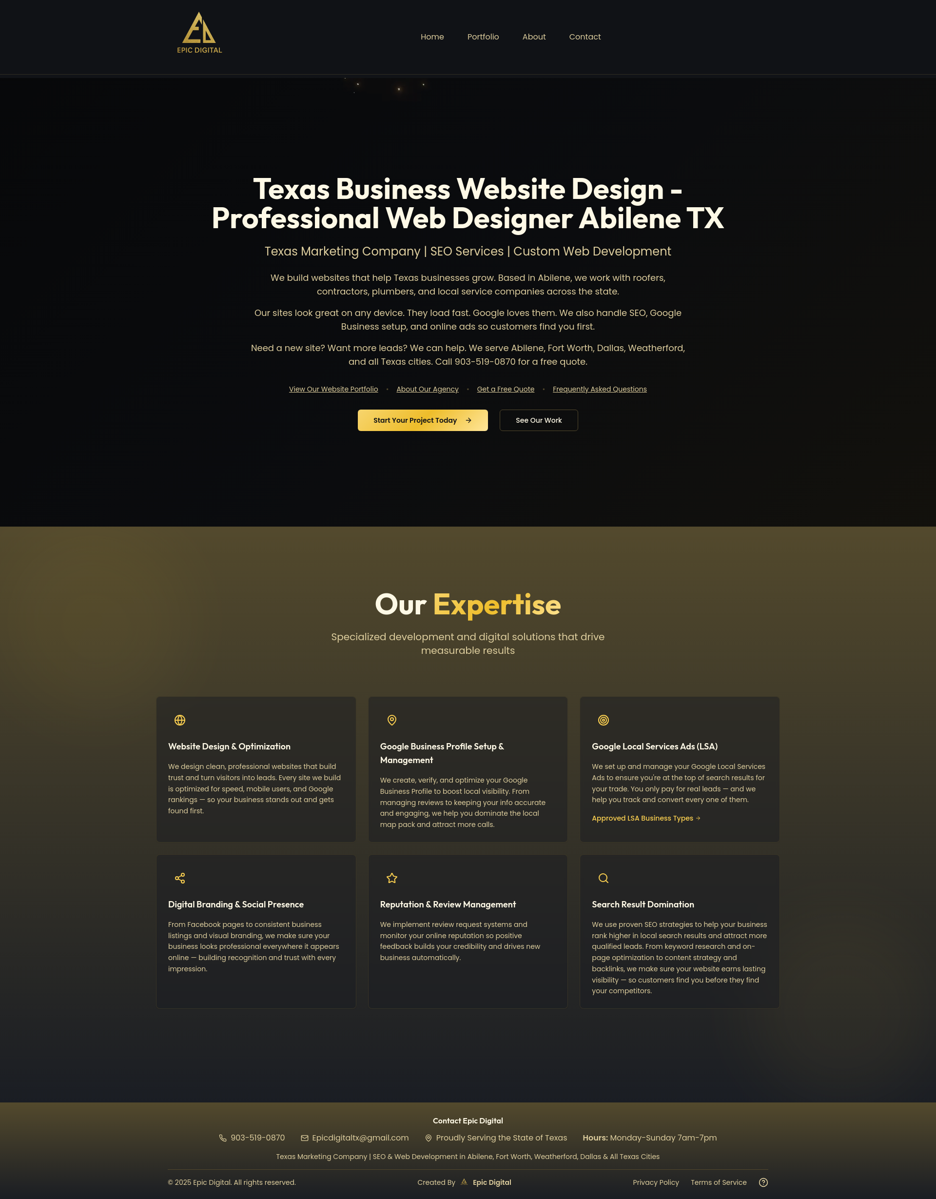 Epic Digital - Premium Web Solutions & Digital Marketing in Abilene, TX