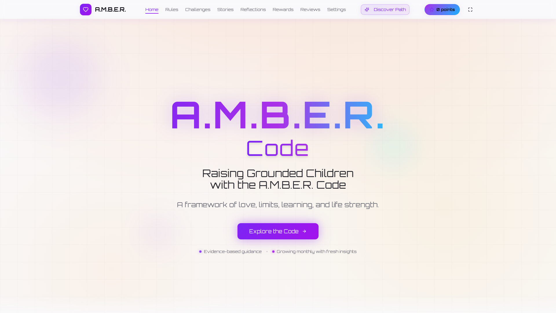 A.M.B.E.R. Code - Raising Grounded Children